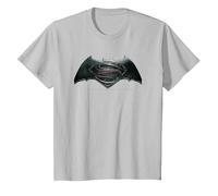 DC Comics Batman V Superman Logo Shield Camiseta T-Shirt, Kinder, Silber, 98