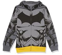 DC Comics Big Batman Cosplay Zip-Up Hoodie with Cape-DC-Boys 4-20, Black, 8