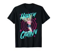 DC Comics Birds of Prey Harley Quinn On Target Damen T-Shirt Schwarz S Klassisches T-Shirt-Design mit Rundhalsausschnitt und Kurzärmeln