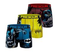 DC Comics Boxershorts für Kinder, Batman, originell und atmungsaktiv (3 Stück), Gelb/Rot/Blau/Schwarz, 10-12 Jahre