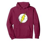 DC Comics Flash Distressed Logo Pullover Hoodie, Unisex für Erwachsene, Kastanienbraun, M