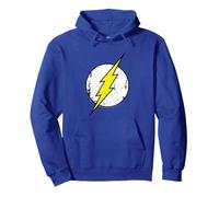DC Comics Flash Distressed Logo Pullover Hoodie, Unisex für Erwachsene, Königsblau, L