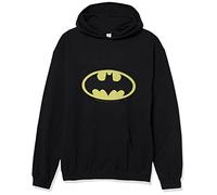 DC Comics Herren Batman Basic Logo Mens Pullover Hoodie Kapuzenpullover, Schwarz, Large