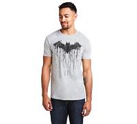 DC Comics Herren Batman Paint T-Shirt, Grau (Sports Grey SPO), L
