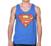DC Comics Herren Superman Classic Logo Tank Top, Königlich (Royal), Klein