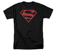 DC Comics Herren T-Shirt Superman Italian Shield - Schwarz - Mittel