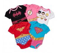 DC Comics Justice League Baby-Body für Mädchen, 3er-Pack