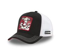 DC Comics Kappe für Damen und Herren, Trucker-Kappe, verstellbar durch Snapback, schwarz / weiß / rot, One size