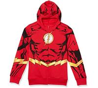 DC Comics Little Flash Cosplay Kapuzenpullover mit Reißverschluss und Cape-Dc-Jungen 4-20, Rot, 5-6