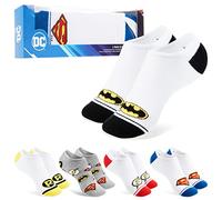 DC Comics Socken Herren Sneaker Socken Damen Unsichtbar Füßlinge Teenager Tennissocken Sportsocken Herren Jungen Teenager Socks Kurze (Weiß)
