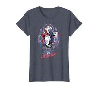 DC Comics Suicide Squad Daddys Lil Monster T-Shirt, Damen, Blau Meliert, S
