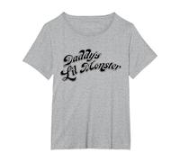 DC Comics Suicide Squad Daddys Lil Monster T-Shirt, Damen Große Größen, Grau Meliert, 2X