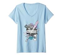 DC Comics Suicide Squad Harley Quinn Rotten T-Shirt mit V-Ausschnitt