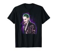 DC Comics Suicide Squad Joker Stare T-Shirt - Herren & Damen, Unisex-Erwachsene, Kurzarm, S, Schwarz