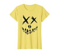 DC Comics Suicide Squad Skull Face T-Shirt, Damen, Gelb, L