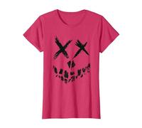 DC Comics Suicide Squad Skull Face T-Shirt, Damen, Rot Meliert, XS