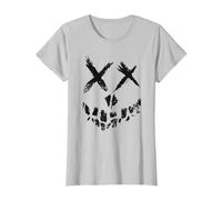 DC Comics Suicide Squad Skull Face T-Shirt, Damen, Silber, XXL