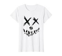 DC Comics Suicide Squad Skull Face T-Shirt, Damen, Weiß, S
