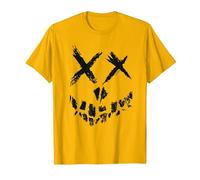 DC Comics Suicide Squad Skull Face T-Shirt, Herren, Leuchtendes Gold, S