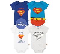 DC Comics Superman Baby Strampler Kurzarm Junge Body Mädchen Kleidung Neugeborene Bodys 4 Pack 86-92