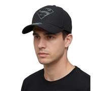 DC Comics Superman Baseballkappe mit Gummi-Logo, Schwarz, Schwarz , Einheitsgröße