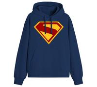 DC Comics Superman Hoodie Classic S Shield Logo Sweatshirt Hoodie, Marineblau, Mittel