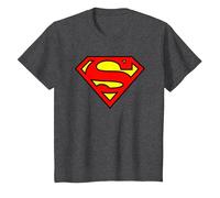 DC Comics Superman Logo Camiseta T-Shirt, Kinder, Anthrazit Meliert, 152