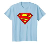 DC Comics Superman Logo Camiseta T-Shirt, Kinder, Himmelblau, 152