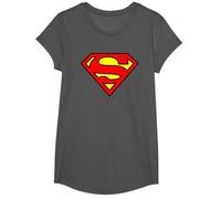 DC Comics Superman Logo Camiseta T-Shirt, Mädchen, Anthrazit, XS