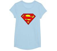 DC Comics Superman Logo Camiseta T-Shirt, Mädchen, Himmelblau, S