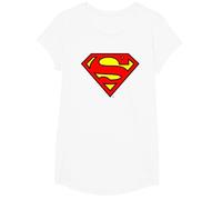 DC Comics Superman Logo Camiseta T-Shirt, Mädchen, Weiß, M