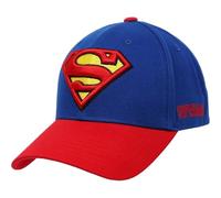 DC Comics Superman Snapback Mütze Gesticktes Logo Erwachsene Baseball Cap mit Flacher Krempe Navy One Size, Blau, Einheitsgröße