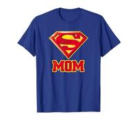 DC Comics Superman Super Mom Supermama T-Shirt, Kinder, Unisex-Erwachsene und Kinder, Kurzarm, Rundhals, Blau, S