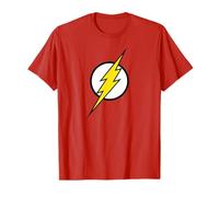 DC Comics The Flash Logo T-Shirt, Unisex Erwachsene und Kinder, Rot, S, Kurzarm