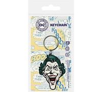 DC Comics The Joker - Head, Schlüsselanhänger aus Gummi, 4.5 x 6 cm