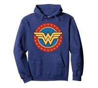 DC Comics Wonder Woman Circle Logo Pullover Hoodie, Unisex für Erwachsene, Marineblau, S