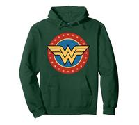 DC Comics Wonder Woman Circle Logo Pullover Hoodie, Unisex für Erwachsene, Waldgrün, XXL