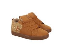 Sneaker DC SHOES "Court Graffik", Herren, Gr. 10 (43), braun (braun, gum), 57.05% Leder, 28.2% Synthetikmaterial, 13.87% Polyester, 0.88% Textil, Schuhe Sneaker (64851555-10) braun, gum