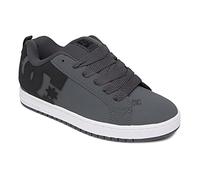 DC Men's Court Graffik Casual Low Top Skate Shoe Sneaker, Dunkelgrau/Schwarz/Weiß, 38.5 EU