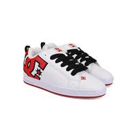 DC Men's Court Graffik Skate Shoe, White/RED, 10