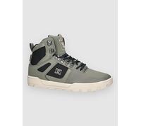 DC Shoes Pure Hi - Water Resistant High Top Leather Boots for Men - Wasserabweisende Lederstiefel - Männer - 44 - Beige,