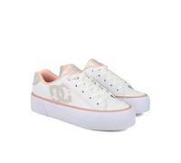 DC Shoes Chelsea Plateau-Skate-Schuh für Damen, Weiß/Grau/Blush, 10.5