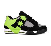 Sneaker DC SHOES "DC Command", Herren, Gr. 9(42), schwarz (schwarz, grau, lime), Obermaterial:50.46% Leder, 49.54% Synthetikmaterial., Schuhe Sneaker (12830323-9) schwarz, grau, lime