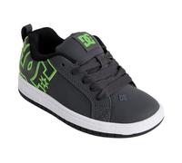 Sneaker DC SHOES "Court Graffik", Jungen, Gr. 4(35), schwarz-weiß (grau, schwarz, weiß), Obermaterial: Leder / Futter: Textil / Außensohle: Gummi, Schuhe Sneaker (53468708-4)