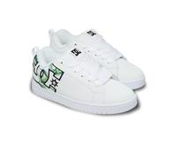 Schnürschuh DC SHOES "Court Graffik", Damen, Gr. 12(46), liquid fuego weiß, Obermaterial:Obermaterial: Leder (Kuh) / Futter: Textil / Außensohle: Gummi;, Schuhe Schnürschuh (73267061-12) liquid fuego