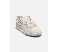 Schnürschuh DC SHOES "Court Graffik", Damen, Gr. 10 (43), sanftes weiß, weiß, tan, Obermaterial:Obermaterial: Leder (Kuh) / Futter: Textil / Außensohle: Gummi;, Schuhe Schnürschuh (22327849-10) sanfte