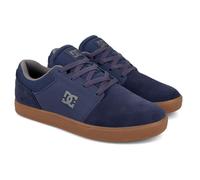 Sneaker DC SHOES "Crisis 2", Herren, Gr. 10,5 (44), blau (navy, grau, gum), Obermaterial: Leder [Kuh] / Futter: Textil / Außensohle: Gummi, Schuhe (85705308-10,5) navy, grau, gum