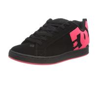 Dc Shoes Damen Court Graffik Casual Low Top Skate ShoeSkate Shoe, Schwarz Hot Pink, 38 EU
