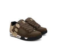 Sneaker DC SHOES "DC COMMAND", Gr. 45, olive, schwarz, tan, Leder, Synthetik, sportlich, Schuhe (26455014-45) olive, schwarz, tan