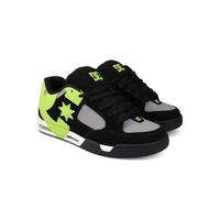 Sneaker DC SHOES "DC Command", Herren, Gr. 12,5(46,5), schwarz (schwarz, grau, lime), Obermaterial:50.46% Leder, 49.54% Synthetikmaterial., Schuhe Sneaker (12830323-46,5) schwarz, grau, lime